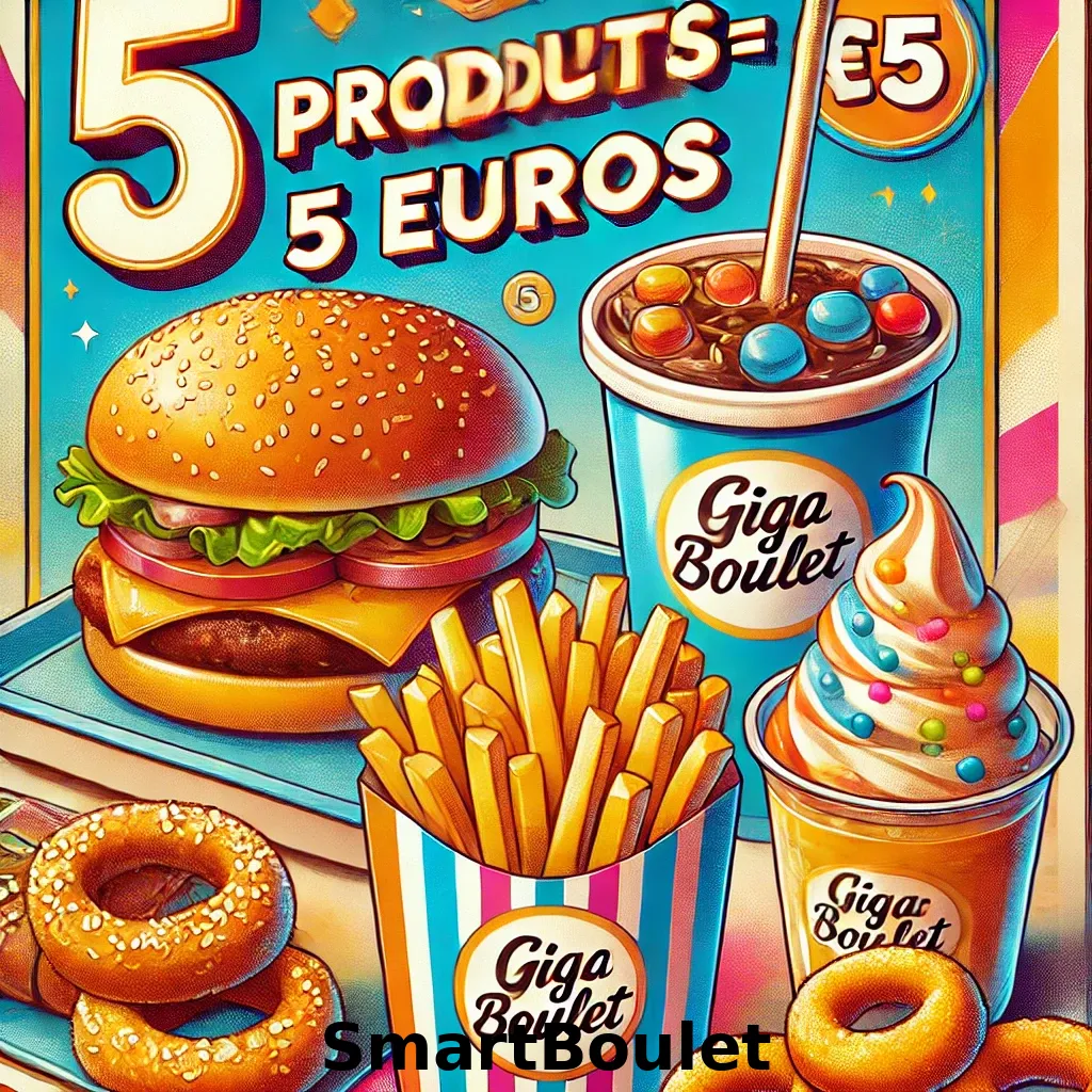 Menu SmartBoulet à 5€ - 5 produits savoureux pour un prix imbattable